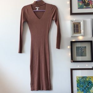 Charlotte Russe dark nude sweater dress M